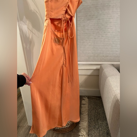 STARTED WITH A KISS MIDI DRESS ORANGE - Picture 5 of 9